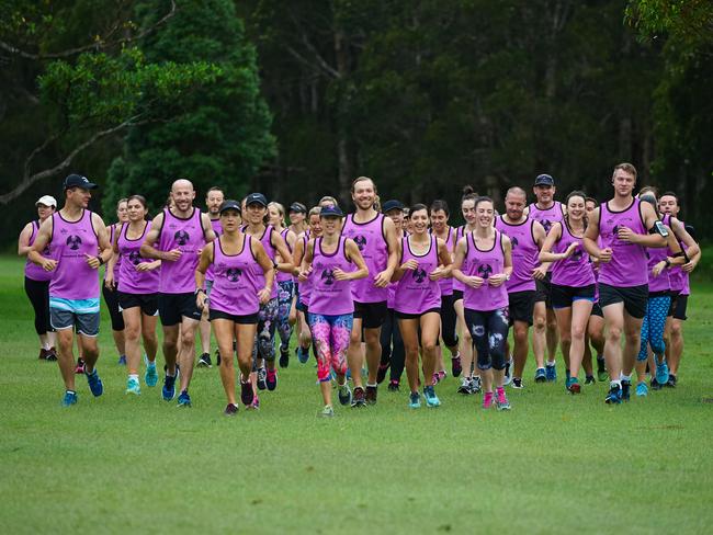 The Running for Premature Babies team trains in Centennial Park every Sunday morning from February to May. Picture: Sophie Smith.