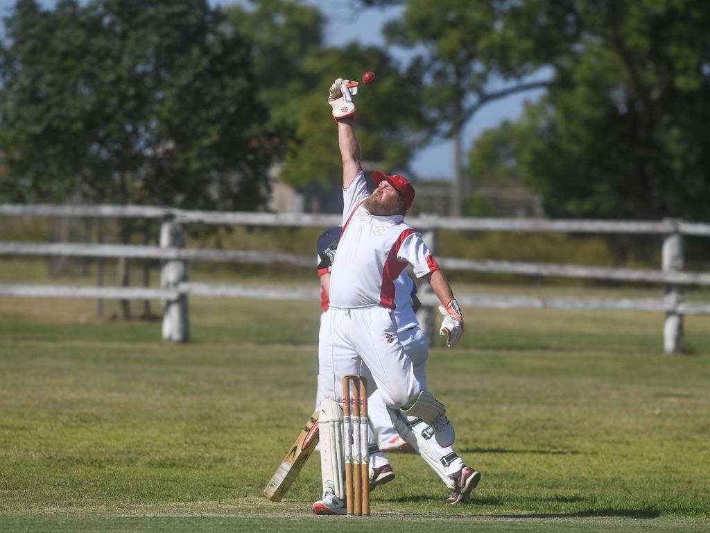 Souths keeper Luke Sullivan stretches for a high throw against Tucabia-Copmanhurst in CRCA premier league