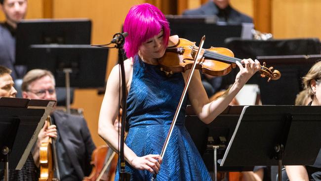 Adelaide Festival 2023. US violinist Jennifer Koh performs with the Adelaide Symphony Orchestra in Fantastical Journeys. Picture: Tim Standing, supplied