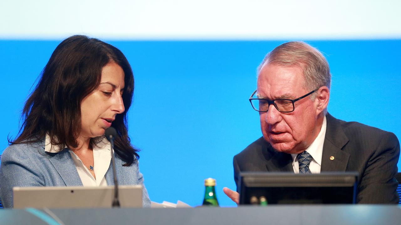 Michelle Jablko with former ANZ chairman David Gonski during her time at the banking major.