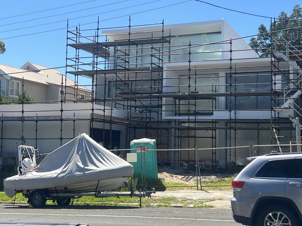 Terry Biviano and Anthony Minichiello’s eastern suburbs house – still incomplete in its fifth year.