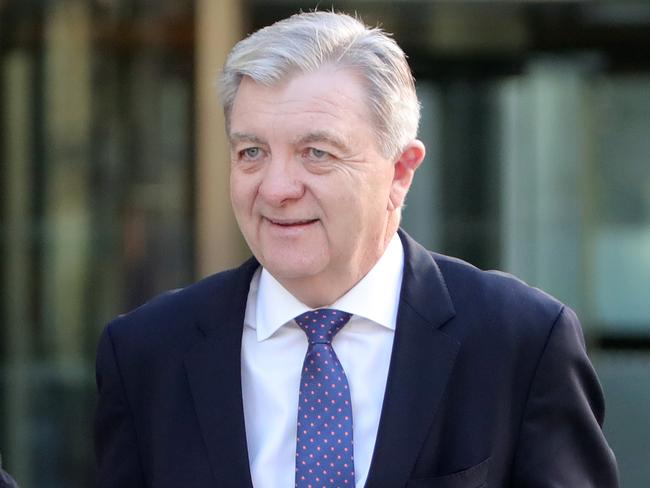 AMP executive Jack Regan leaves the banking royal commission in Melbourne yesterday. Picture: Stuart McEvoy