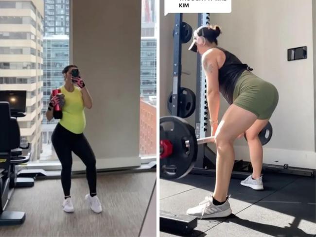 A mum-to-be in the US has revealed the key motivation for working out during a pregnancy - and it might not be what you’d expect. Picture: TikTok