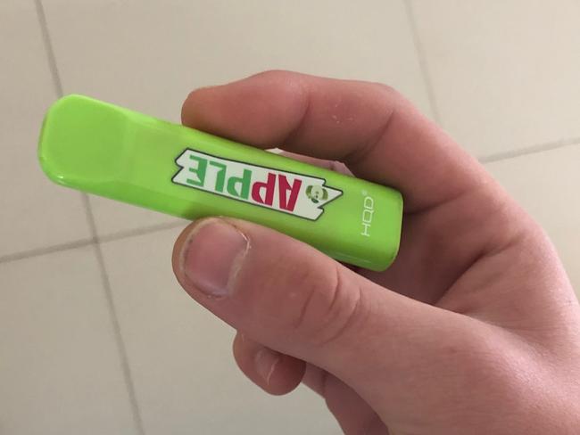 Disposable e-cigarettes that look like USB drives and come in a variety of flavours are the latest dangerous craze in schools. Picture: Supplied.