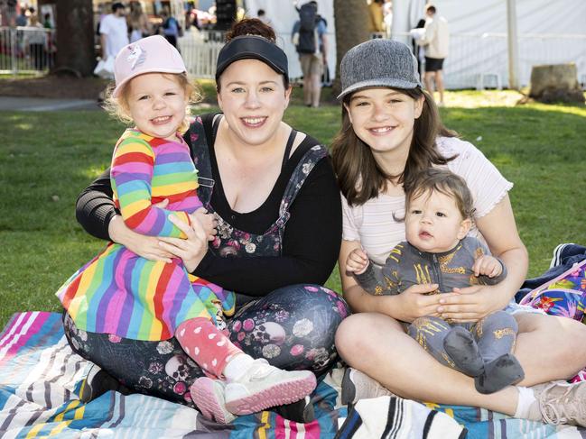 Luna Branco, 3, Hannah Branco, Leo Branco, 9 months and Sofia Branco, 12 at CronullaFest at Cronulla on the 09/09/2023. Picture: Daily Telegraph/ Monique Harmer