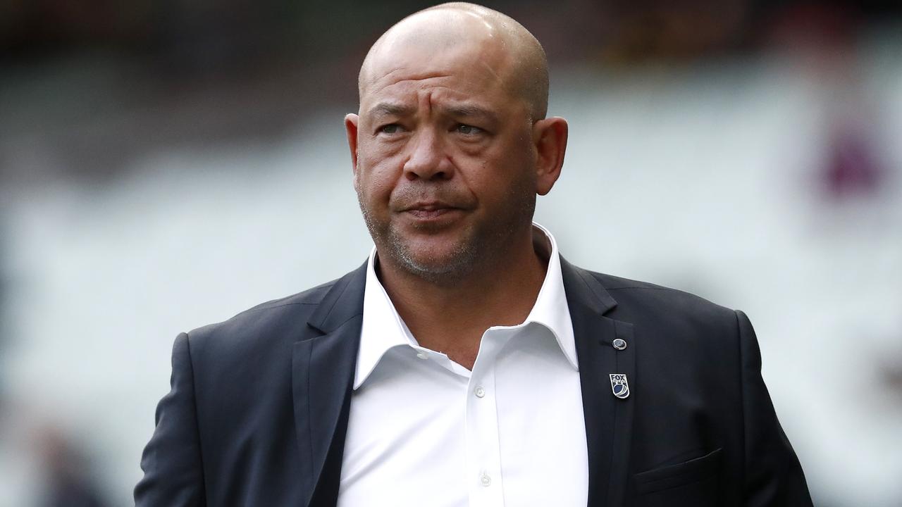 Andrew Symonds at the Shane Warne memorial service in March. Picture: Getty Images