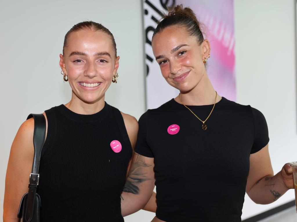 Meg Burchard and Robyn Brett at the Beyond the Boardroom event by Busy Girls Social Club at Hismile HQ for Gold Coast at Large. Picture: Portia Large.