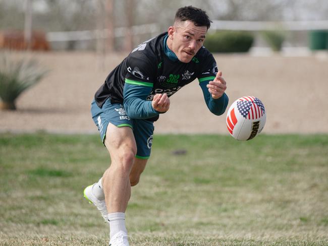 Tom Starling training for the season opener in Vegas. Pic: NRL