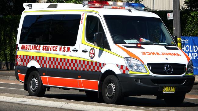 Ambulance service of NSW, Ambulance on Parramatta Road, Sydney. Emergency services