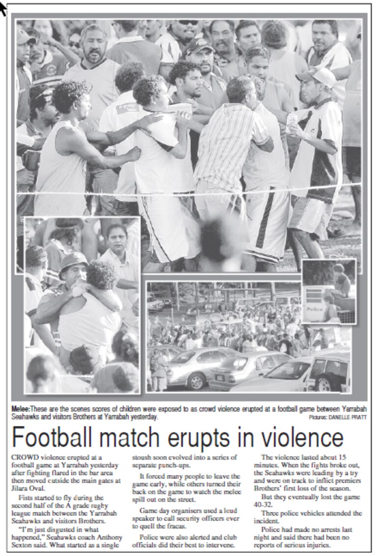 Cairns Post story on June 13, 2005.