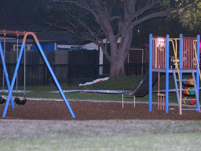 The playground where Hedi Ayoub was allegedly killed. Picture: Richard Dobson