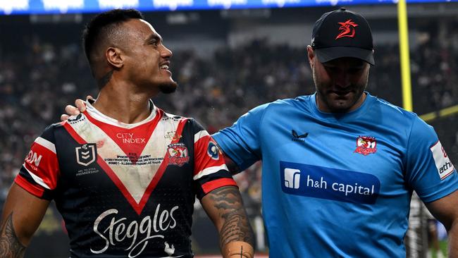 NRL 2024 RD01 Sydney Roosters v Brisbane Broncos - Spencer Leniu. Picture: NRL Photos