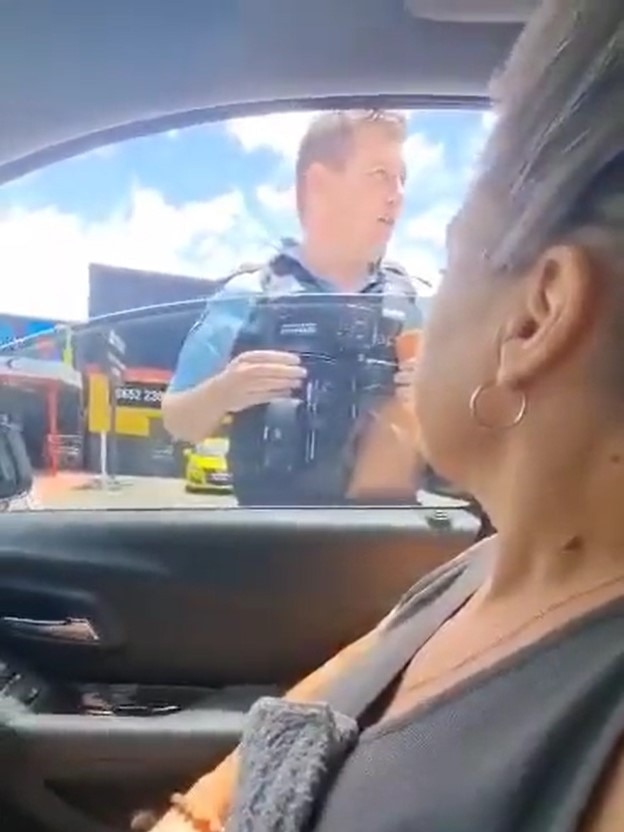 Ms Delaney and her passenger argue they’re not driving, but ‘travelling’, meaning they’re exempt from the rules. Picture: Twitter