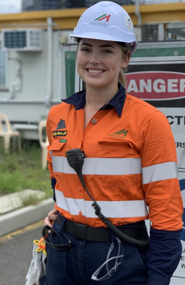 Savannah Weeks, 20, is an apprentice carpenter at McNab on the Sunshine Coast.