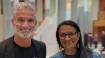 Craig Foster and Nova Peris in 2023. Picture: LinkedIn