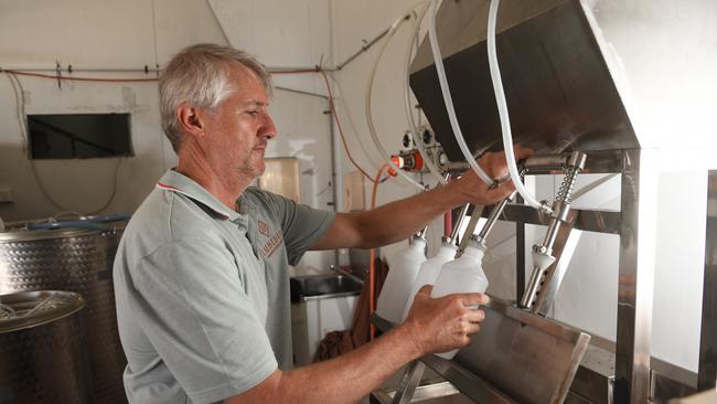 Gin maker Jason Hannay is making hand sanitiser.