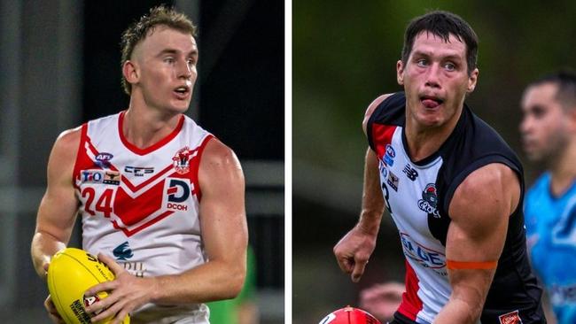 Tanner Lovell for Waratah and Matt Shannon for Southern Districts in the 2024-25 NTFL season.