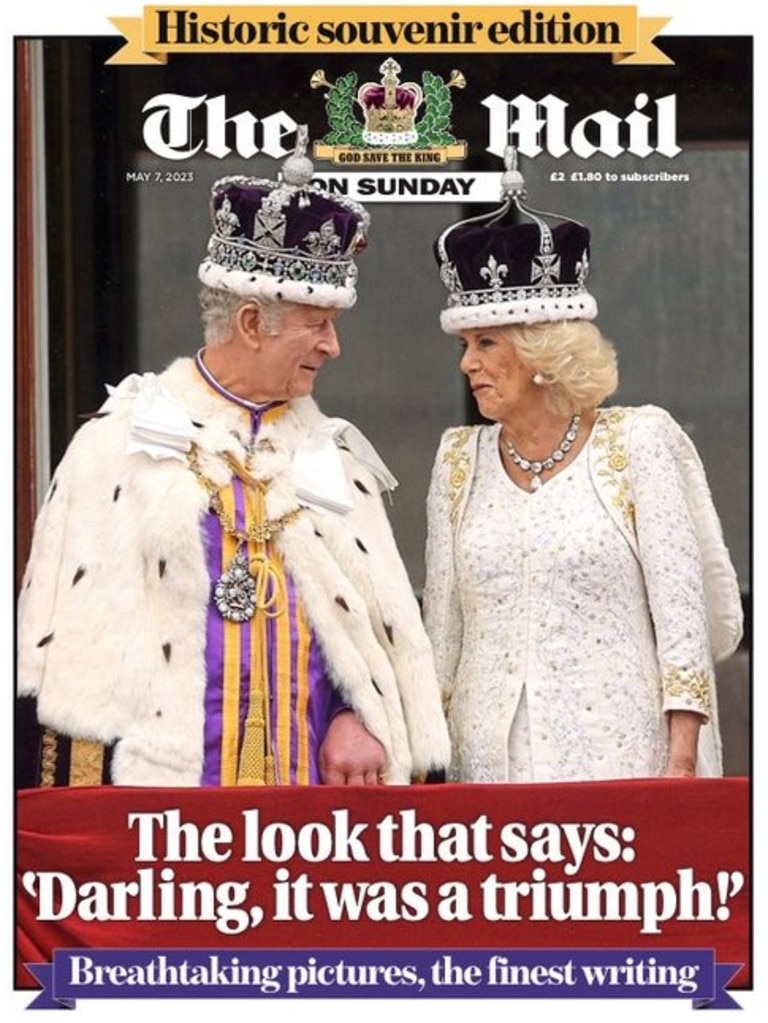 The Mail chose a more intimate photo of the monarchs.