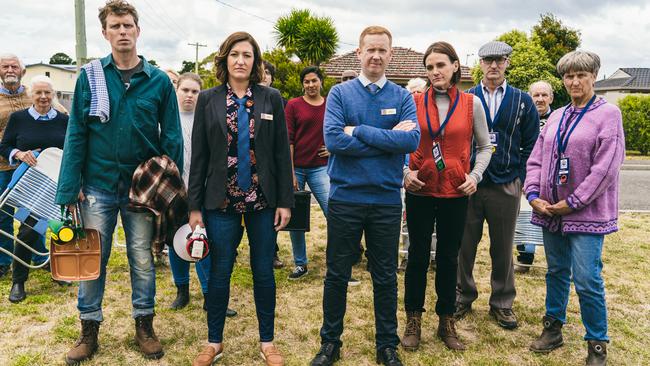 Celia Pacquola and Luke McGregor in one last stand for Rosehaven. Picture: Supplied