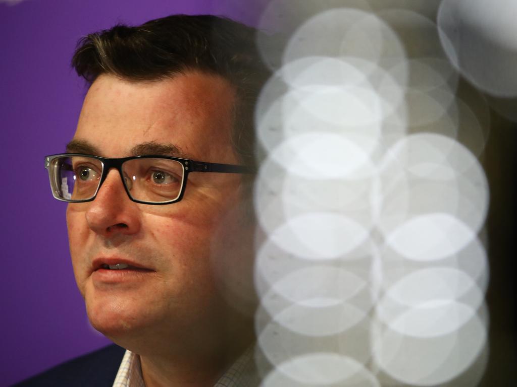 Victorian Premier Daniel Andrews speaks at a press conference on Wednesday. Picture: Robert Cianflone/Getty Images