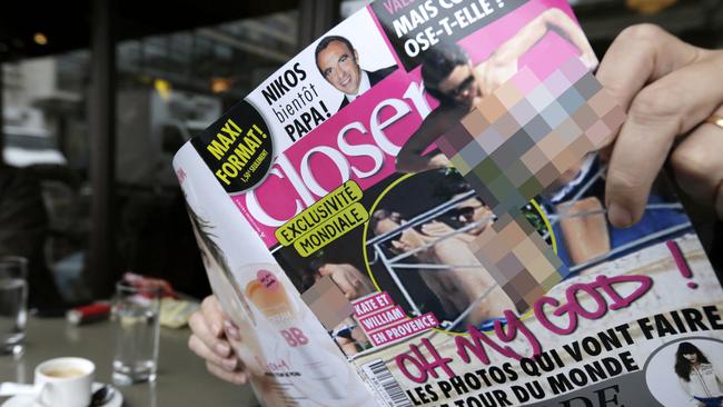 The magazine Closer published topless pictures of Princess Kate taken while the pair were in France. Picture: Kenzo Tribouillard/AFP