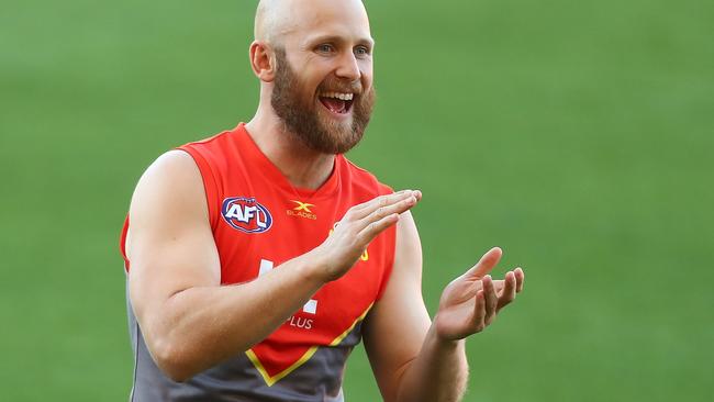 GOLD COAST, AUSTRALIA — AUGUST 15: Gary Ablett smiles during a Gold Coast Suns AFL training session at Metricon Stadium on August 15, 2017 in Gold Coast, Australia. (Photo by Chris Hyde/Getty Images)