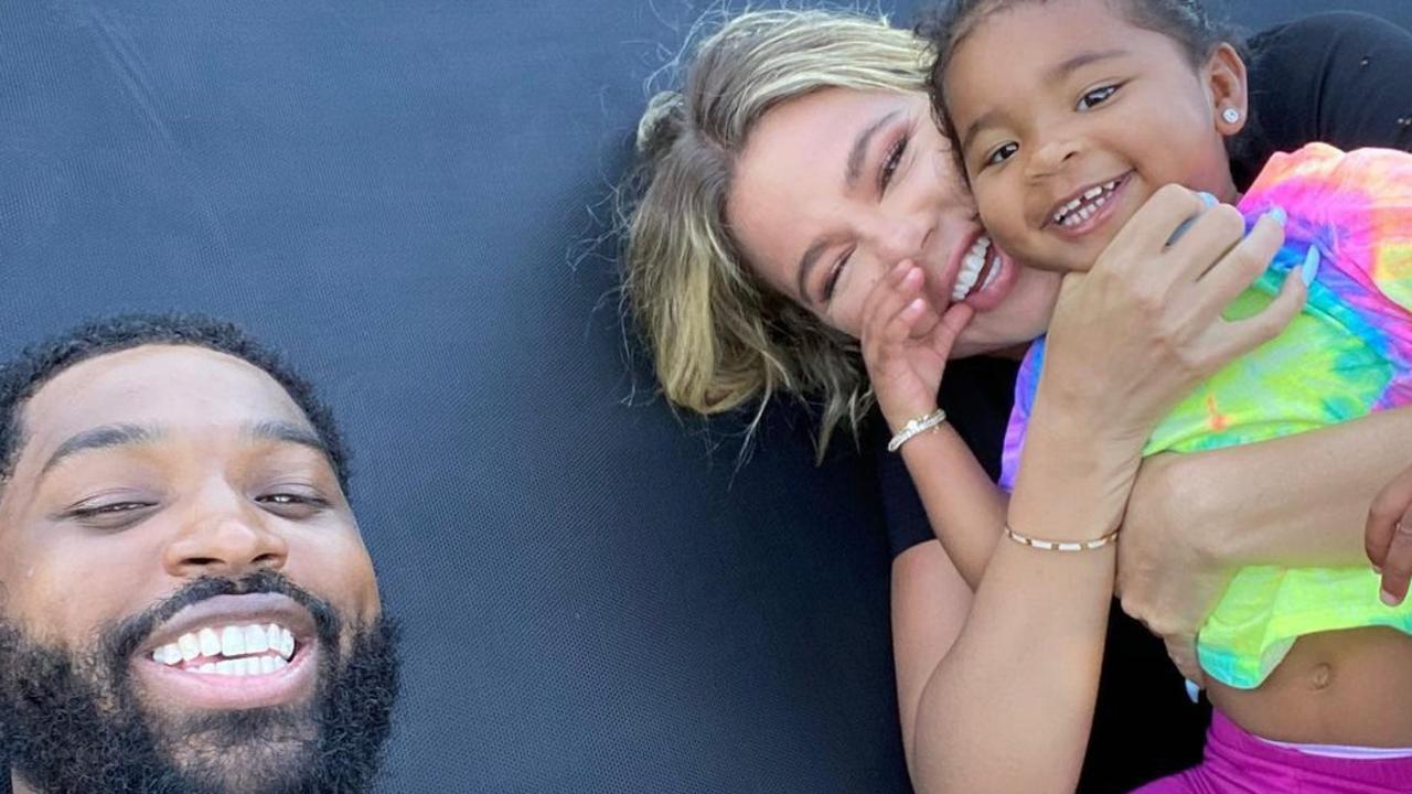 Tristan Thompson and Khloe Kardashian with their daughter, True. Picture: Instagram