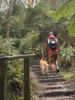 His guide dog has meant he is able to equally enjoy opportunities. Picture: Instagram/kp.blindwarrior