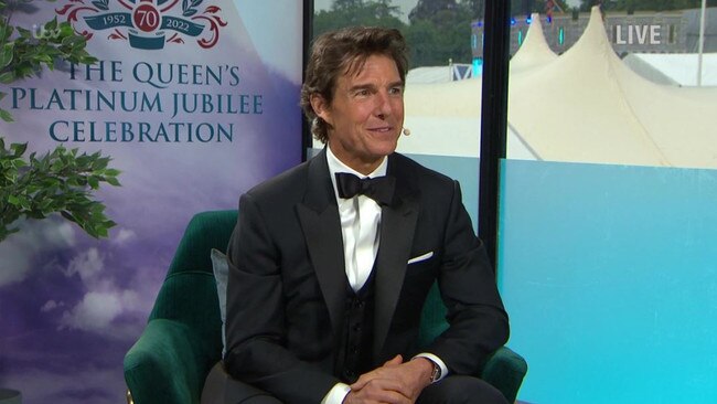 Tom Cruise at Queen's Platinum Jubilee Celebration. Picture: ITV