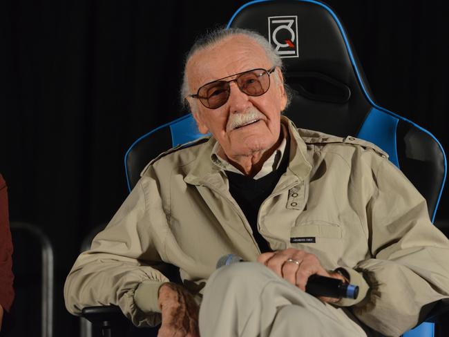 Comic super hero creator Stan Lee also toured the world talking to fans at Comic Con and Supernova conventions. He also came to Australia. Picture: AAP