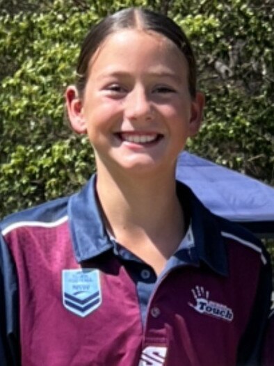 Violet Birchall of Dubbo Touch at the NSW Junior State Cup. Picture: Contributed