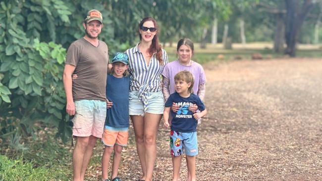 Thought Penny and VA Lead Network founded Fiona Campbell with her husband and three children. Picture: Supplied