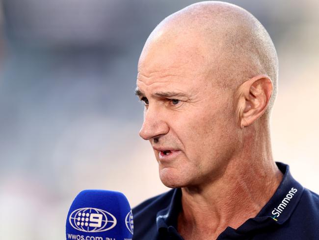 SYDNEY, AUSTRALIA - APRIL 16:  Eels head coach Brad Arthur is interview during the round seven NRL match between Parramatta Eels and Canterbury Bulldogs at CommBank Stadium on April 16, 2023 in Sydney, Australia. (Photo by Matt King/Getty Images)