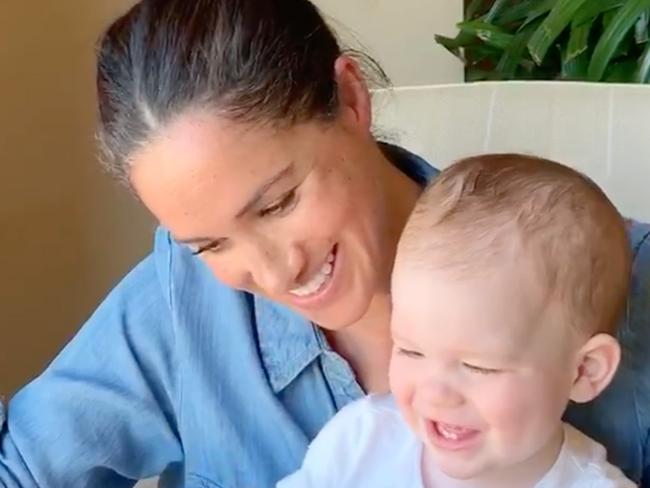 Meghan, Duchess of Sussex, with her son Archie in May 2020. Picture: Duke of Sussex/@SaveChildrenUK