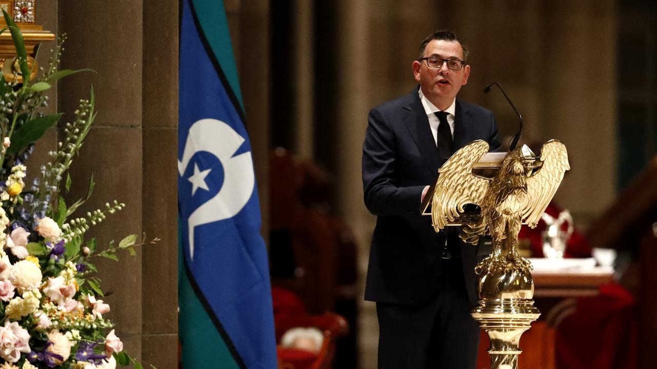 Premier of Victoria Daniel Andrews speaks. Picture: Darrian Traynor/Getty Images