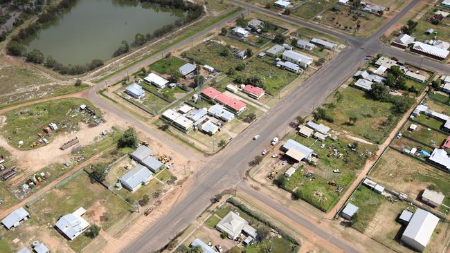 An aerial view of the town of Goodooga, in New South Wales. Picture: AAP