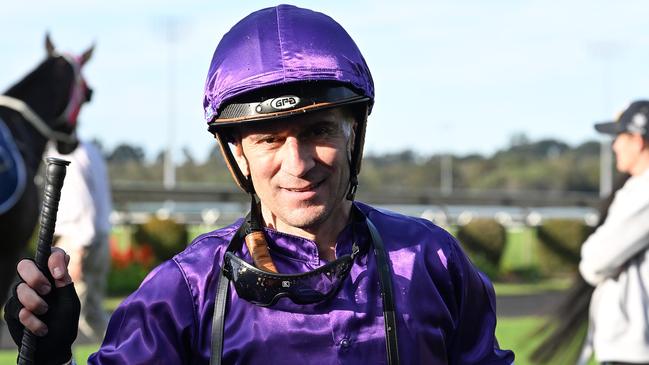 Vlad Duric will ride the Rob Heathcote-trained Pretty Dubious in the $500,000 2YO Jewel on the Gold Coast on Saturday. Picture: Grant Peters - Trackside Photography