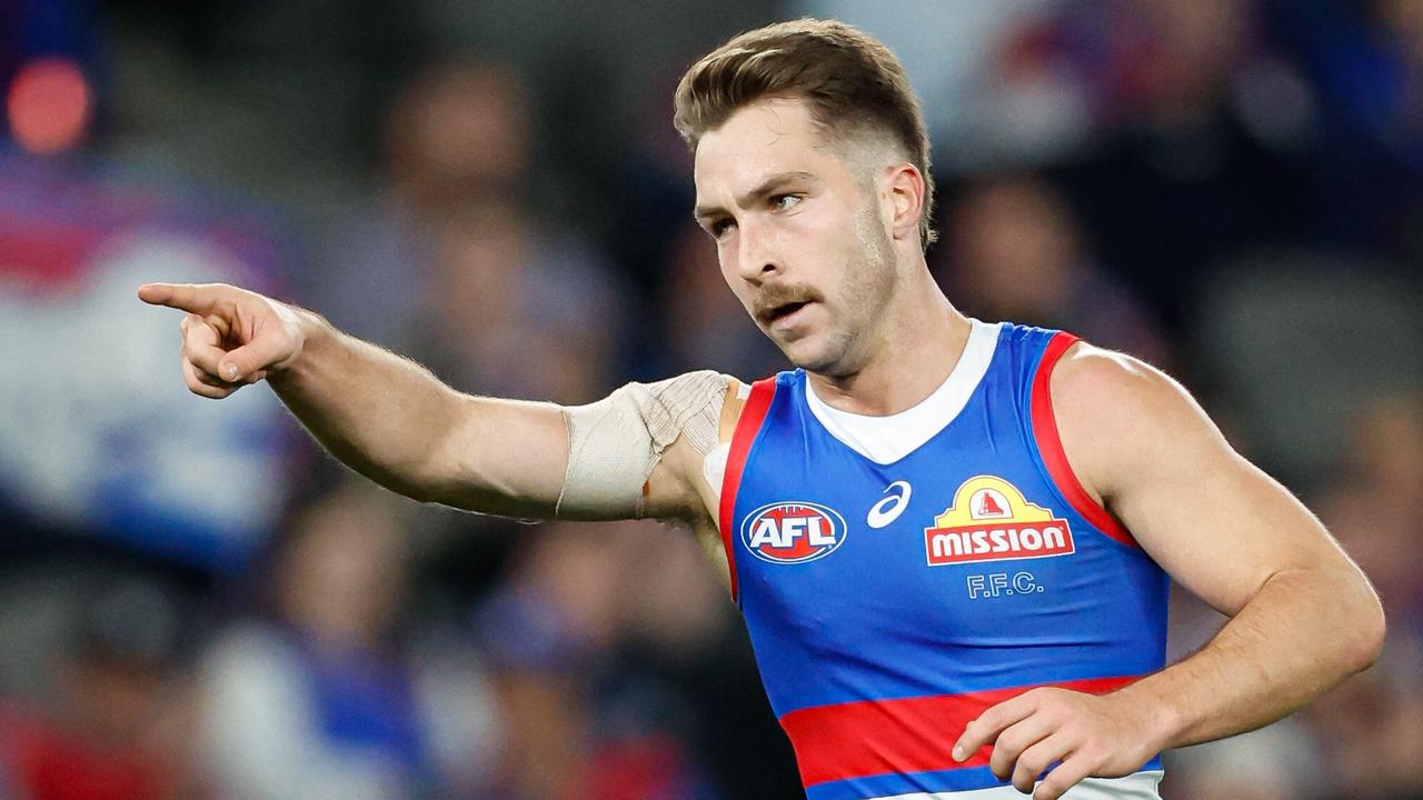 Western Bulldogs forward Rhylee West has inked a new two-year deal after bagging four goals against Fremantle in round 14. Picture: Dylan Burns / Getty Images