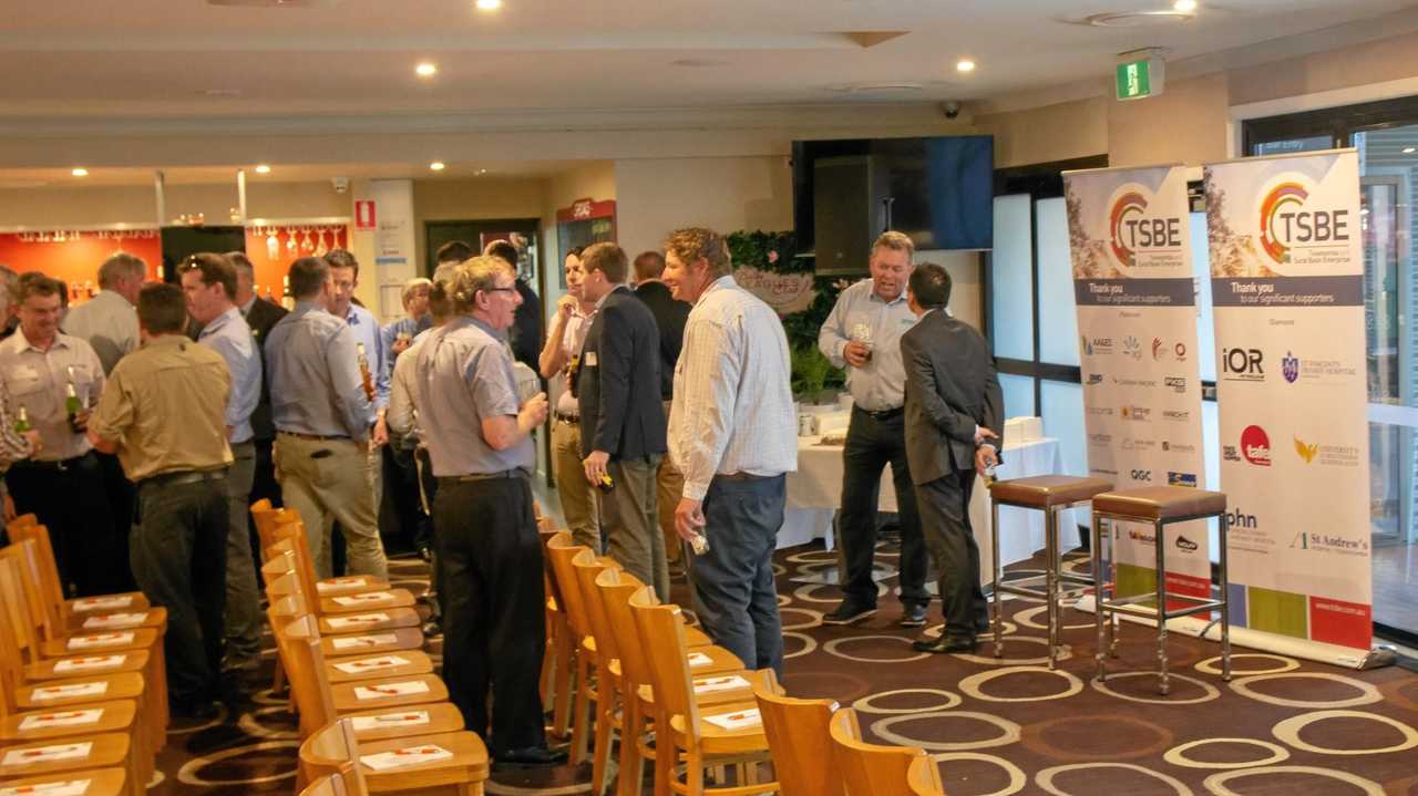 TALKING BUSINESS: THe region business community came together at the Dalby Leagues CLub on Thursday for TSBE's October Enterprise Evening. Picture: Dominic Elsome