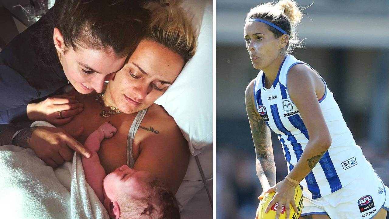 Former AFLW star Moana Hope’s shock split from wife after baby