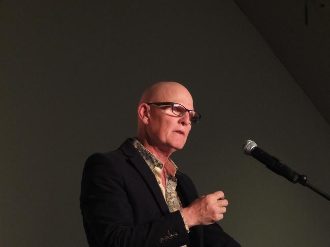 Dr John Boffa at a PAAC forum in Alice Springs. Picture: ANDREA JOHNSTON