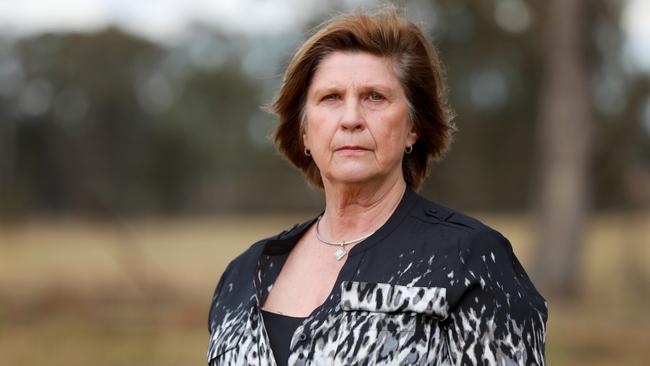 Colleen Abela poses for photographs on her property in Schofields. Picture: AAP Image / Angelo Velardo