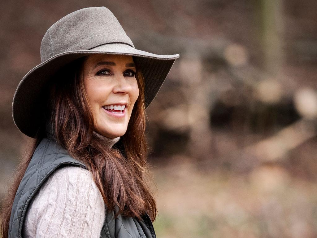 Queen Mary of Denmark takes a walk in Dyrehaven. Picture AFP