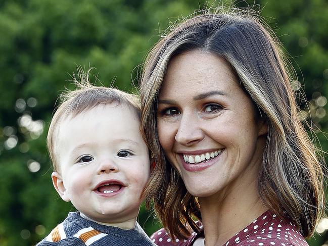 SUNDAY TELEGRAPH - 22/4/21*** MUST CHECK WITH JEFF DARMANIN BEFORE PUBLISHING ***MOTHERS DAY SPECIAL - MAY 9thTV reporter Jessica Ridley with son Frank at Queens Park today. Jessica has stepped away from working for CH7 to be a mother. Picture: Sam Ruttyn