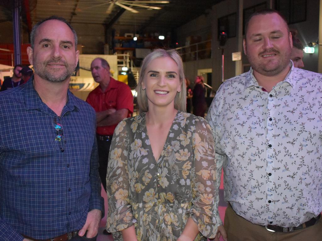 Ian Gray of Ooralea, Emma Muscat of Ooralea and Jock McCormack of Bucasia at RACQ CQ Rescue's silver jubilee celebrations on Friday, April 9, 2021. Picture: Tara Miko