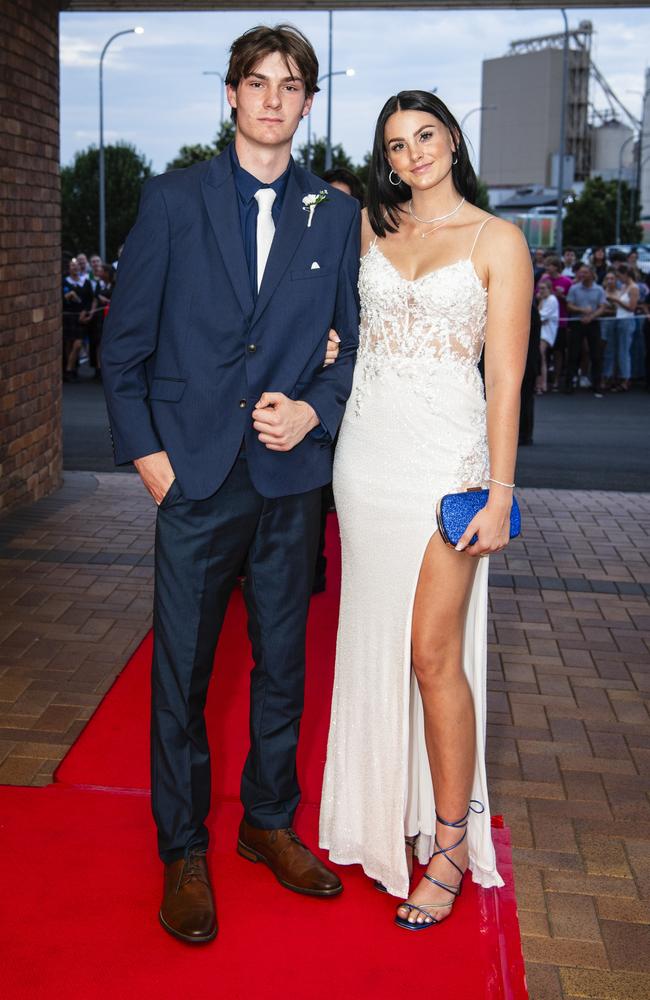 Cody Brameld and Tiarni Smith at Toowoomba Grammar School formal at Rumours International, Wednesday, November 15, 2023. Picture: Kevin Farmer