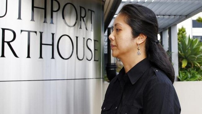 Maria Carmel Pau arrives at the Southport courthouse. Picture: Tertius Pickard