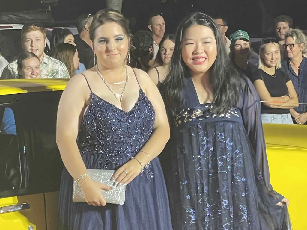 Students on the red carpet of the 2023 Xavier College School Formal at the Hervey Bay Boat Club