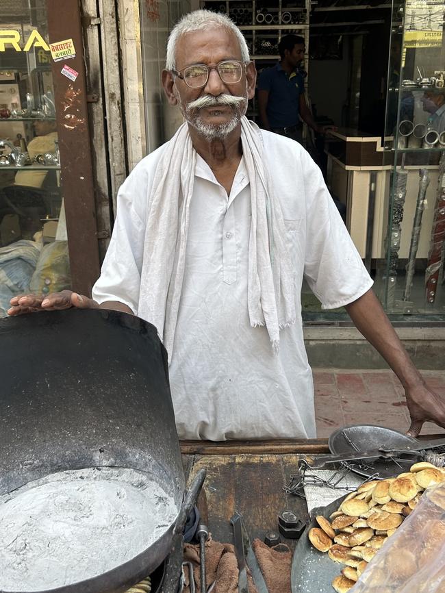 Biscuit seller in Old Delhi. Picture: Penny Hunter