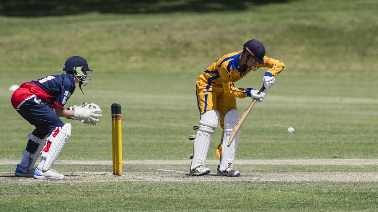 Samuel Monk bats for Northern Brothers Diggers against Metropolitan-Easts in Toowoomba Cricket B Grade One Day grand final at Captain Cook Reserve, Sunday, December 10, 2023. Picture: Kevin Farmer